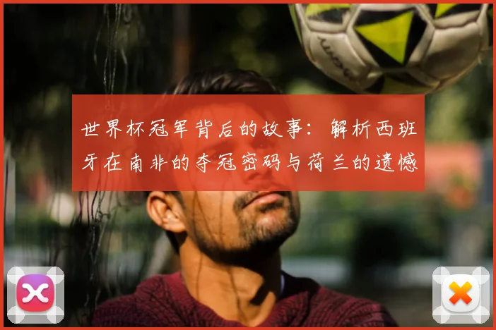 世界杯冠军背后的故事：解析西班牙在南非的夺冠密码与荷兰的遗憾。