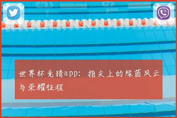 世界杯竞猜app：指尖上的绿茵风云与荣耀征程
