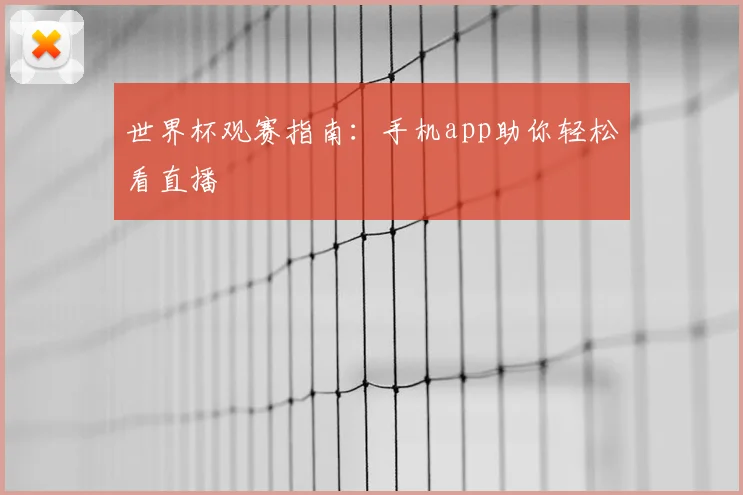世界杯观赛指南：手机app助你轻松看直播